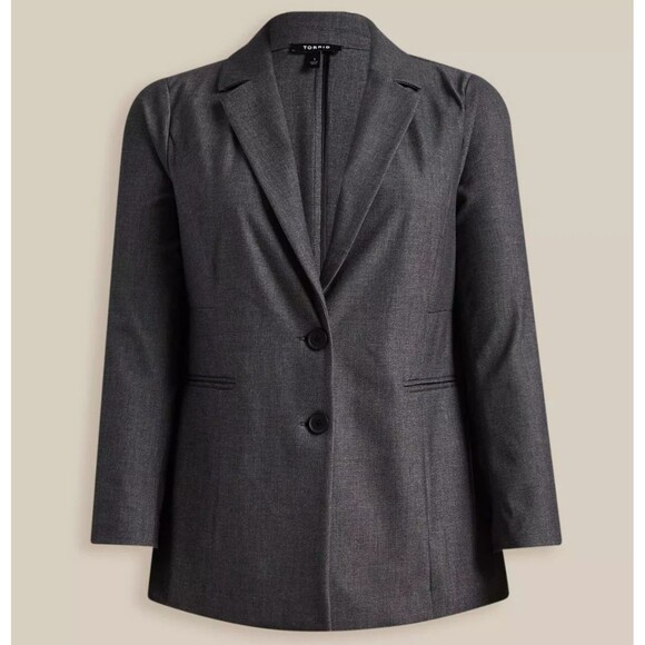 Torrid Studio Luxe Long Line Blazer Jacket Size 6 6X (30) Gray Career Office - Picture 2 of 10